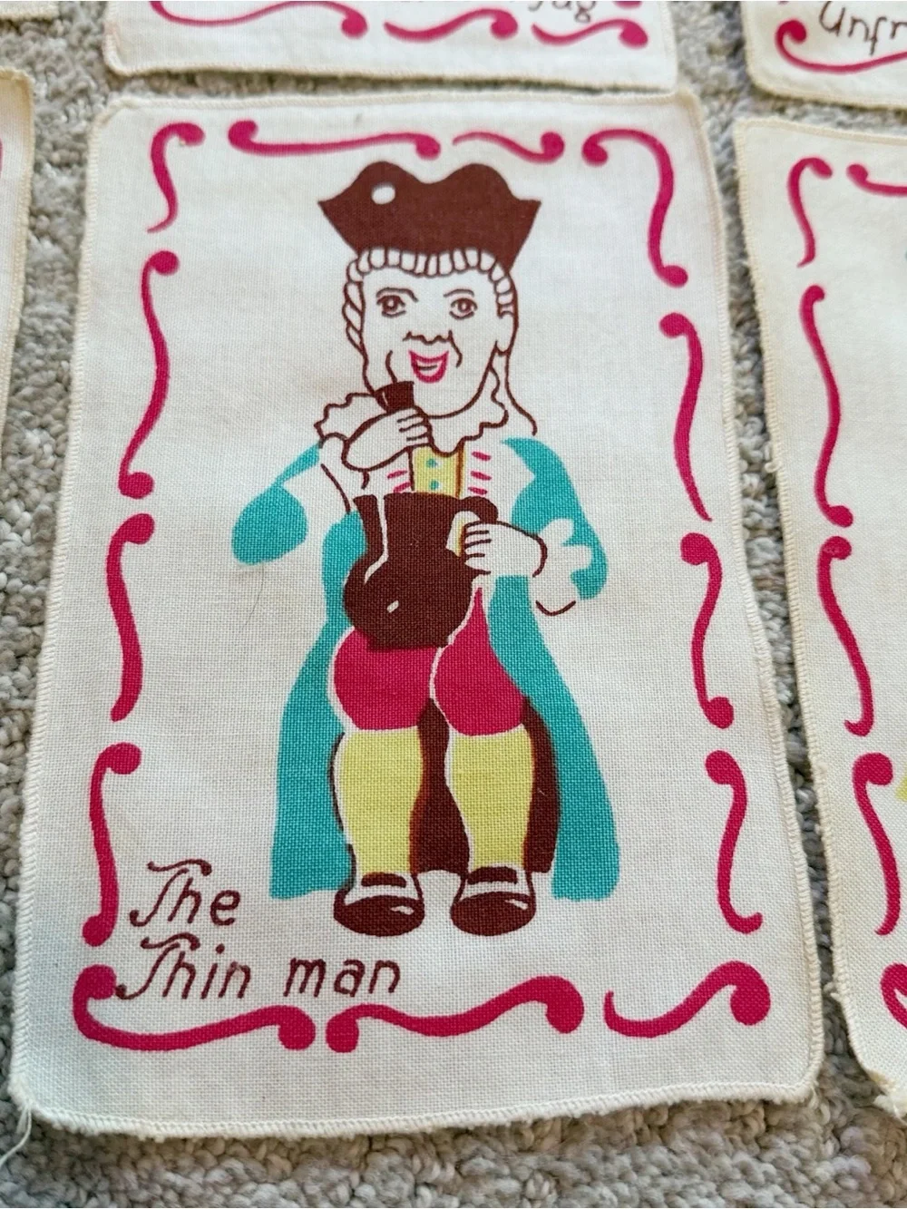 1950s Toby Mug COCKTAIL NAPKINS COASTERS Barware Colonial English Tavern Pub 6x